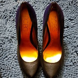 BCBG Paris Worn Once inside! Purple/black stiletto/pump